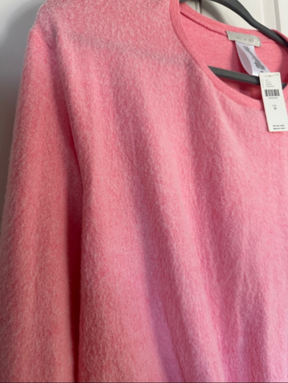 Eri & Ali NWT M Soft Pink Tie Women’s Sweater - Picture 4 of 7
